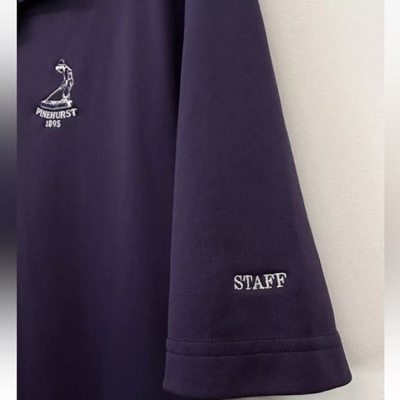 Men's XL Pinehurst 1895 Adidas Golf Polo Shirt w Staff Logo Purple - Picture 4 of 6